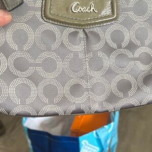 Coach Gray Signature Logo Clutch Wristlet